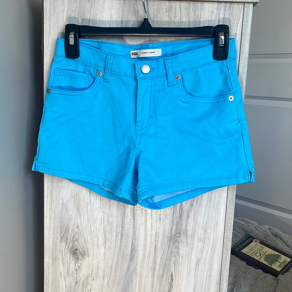 Sky Blue Jean Shorts
